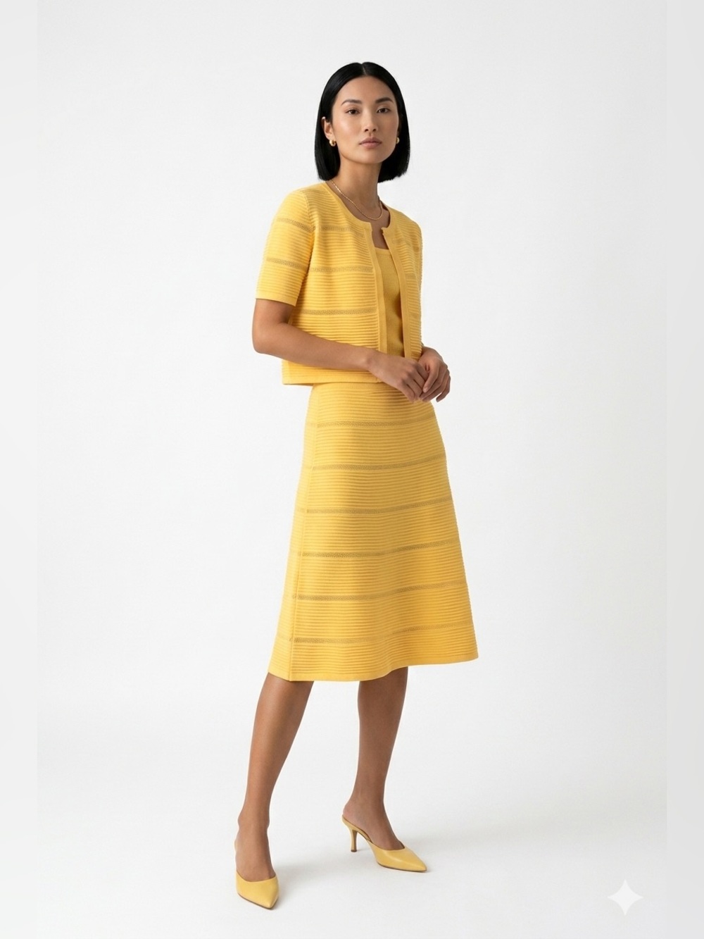 Calvin Klein Cropped Rayon See Through Cardigan